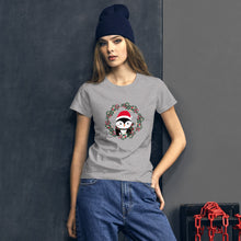 Load image into Gallery viewer, &#39;Penguin Wreath Holiday&#39; Women&#39;s short sleeve t-shirt
