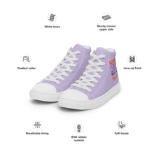 Load image into Gallery viewer, &#39;I&#39;m Sorry I Can&#39;t - At The Gym&#39; Women’s Purple High Top Canvas Shoes
