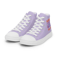 Load image into Gallery viewer, &#39;I&#39;m Sorry I Can&#39;t - At The Gym&#39; Women’s Purple High Top Canvas Shoes
