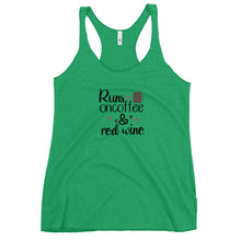 Load image into Gallery viewer, &#39;Runs On Coffee &amp; Red Wine&#39; Women&#39;s Racerback Tank
