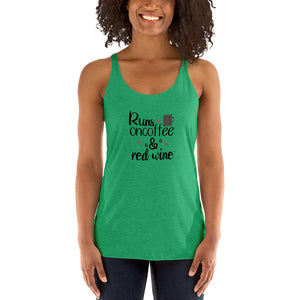 'Runs On Coffee & Red Wine' Women's Racerback Tank