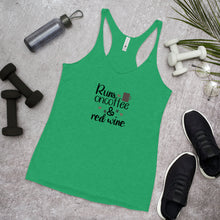 Load image into Gallery viewer, &#39;Runs On Coffee &amp; Red Wine&#39; Women&#39;s Racerback Tank
