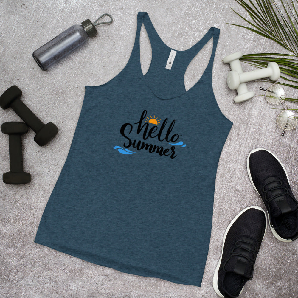 'Hello Summer' Women's Racerback Tank