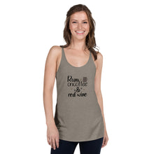 Load image into Gallery viewer, &#39;Runs On Coffee &amp; Red Wine&#39; Women&#39;s Racerback Tank
