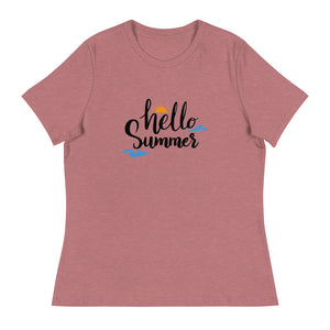 'Hello Summer' Women's Relaxed T-Shirt