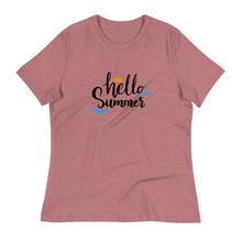 Load image into Gallery viewer, &#39;Hello Summer&#39; Women&#39;s Relaxed T-Shirt
