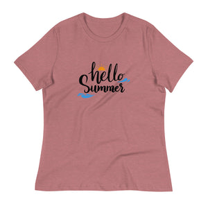 'Hello Summer' Women's Relaxed T-Shirt