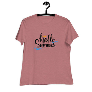 'Hello Summer' Women's Relaxed T-Shirt