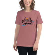 Load image into Gallery viewer, &#39;Hello Summer&#39; Women&#39;s Relaxed T-Shirt
