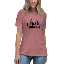 Load image into Gallery viewer, &#39;Hello Summer&#39; Women&#39;s Relaxed T-Shirt
