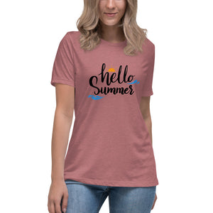 'Hello Summer' Women's Relaxed T-Shirt