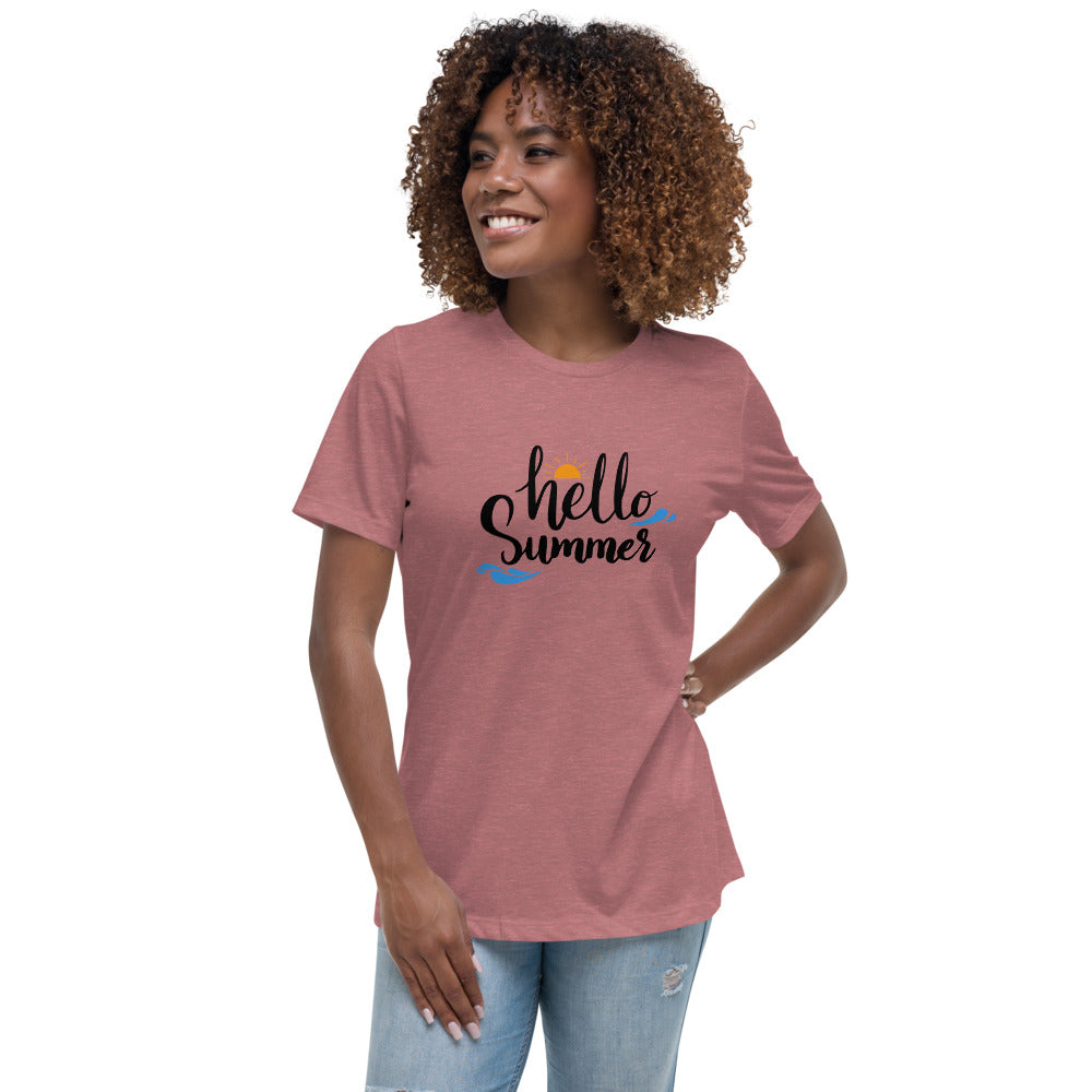 'Hello Summer' Women's Relaxed T-Shirt