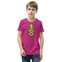 Load image into Gallery viewer, &#39;St. Patrick&#39;s Day Golden Retriever Dog&#39; Unisex Youth Short Sleeve T-Shirt
