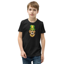 Load image into Gallery viewer, &#39;St. Patrick&#39;s Day Golden Retriever Dog&#39; Unisex Youth Short Sleeve T-Shirt
