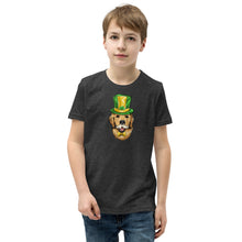 Load image into Gallery viewer, &#39;St. Patrick&#39;s Day Golden Retriever Dog&#39; Unisex Youth Short Sleeve T-Shirt
