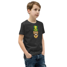 Load image into Gallery viewer, &#39;St. Patrick&#39;s Day Golden Retriever Dog&#39; Unisex Youth Short Sleeve T-Shirt
