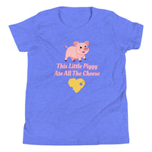 Load image into Gallery viewer, &#39;This Little Piggy Ate All The Cheese&#39; Unisex Youth Short Sleeve T-Shirt
