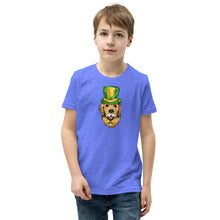 Load image into Gallery viewer, &#39;St. Patrick&#39;s Day Golden Retriever Dog&#39; Unisex Youth Short Sleeve T-Shirt
