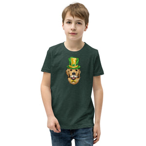 'St. Patrick's Day Golden Retriever Dog' Unisex Youth Short Sleeve T-Shirt