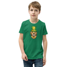 Load image into Gallery viewer, &#39;St. Patrick&#39;s Day Golden Retriever Dog&#39; Unisex Youth Short Sleeve T-Shirt
