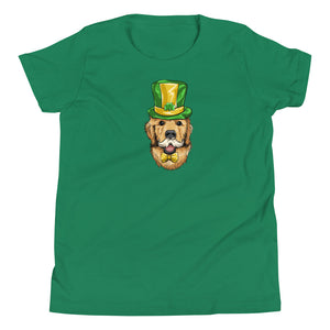 'St. Patrick's Day Golden Retriever Dog' Unisex Youth Short Sleeve T-Shirt