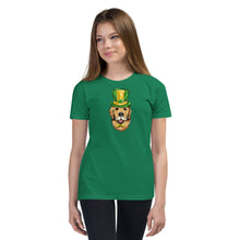 Load image into Gallery viewer, &#39;St. Patrick&#39;s Day Golden Retriever Dog&#39; Unisex Youth Short Sleeve T-Shirt
