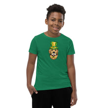 Load image into Gallery viewer, &#39;St. Patrick&#39;s Day Golden Retriever Dog&#39; Unisex Youth Short Sleeve T-Shirt
