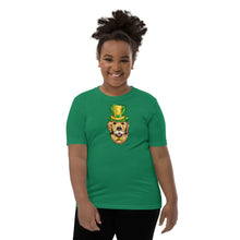 Load image into Gallery viewer, &#39;St. Patrick&#39;s Day Golden Retriever Dog&#39; Unisex Youth Short Sleeve T-Shirt
