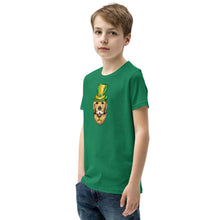 Load image into Gallery viewer, &#39;St. Patrick&#39;s Day Golden Retriever Dog&#39; Unisex Youth Short Sleeve T-Shirt
