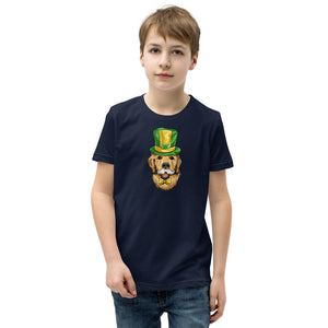 'St. Patrick's Day Golden Retriever Dog' Unisex Youth Short Sleeve T-Shirt