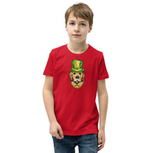 Load image into Gallery viewer, &#39;St. Patrick&#39;s Day Golden Retriever Dog&#39; Unisex Youth Short Sleeve T-Shirt
