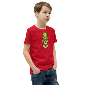 'St. Patrick's Day Golden Retriever Dog' Unisex Youth Short Sleeve T-Shirt