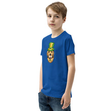 Load image into Gallery viewer, &#39;St. Patrick&#39;s Day Golden Retriever Dog&#39; Unisex Youth Short Sleeve T-Shirt
