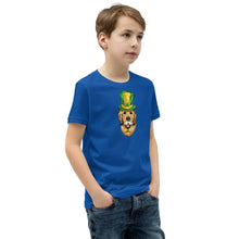 Load image into Gallery viewer, &#39;St. Patrick&#39;s Day Golden Retriever Dog&#39; Unisex Youth Short Sleeve T-Shirt
